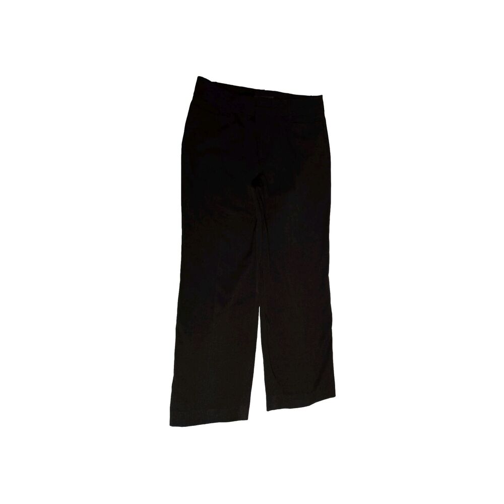 Nine West Jeans Black Polyester Blend Straight Leg Dress Pants, Women's Size 14